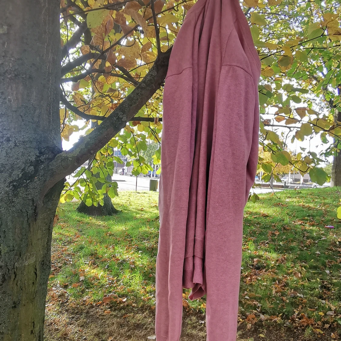 Rosa stickad tröja XL - 1