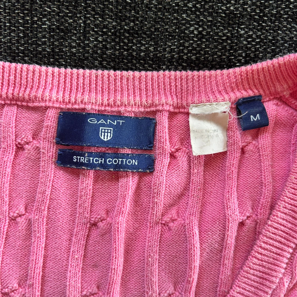 Rosa kabelstickad tröja från GANT - 4