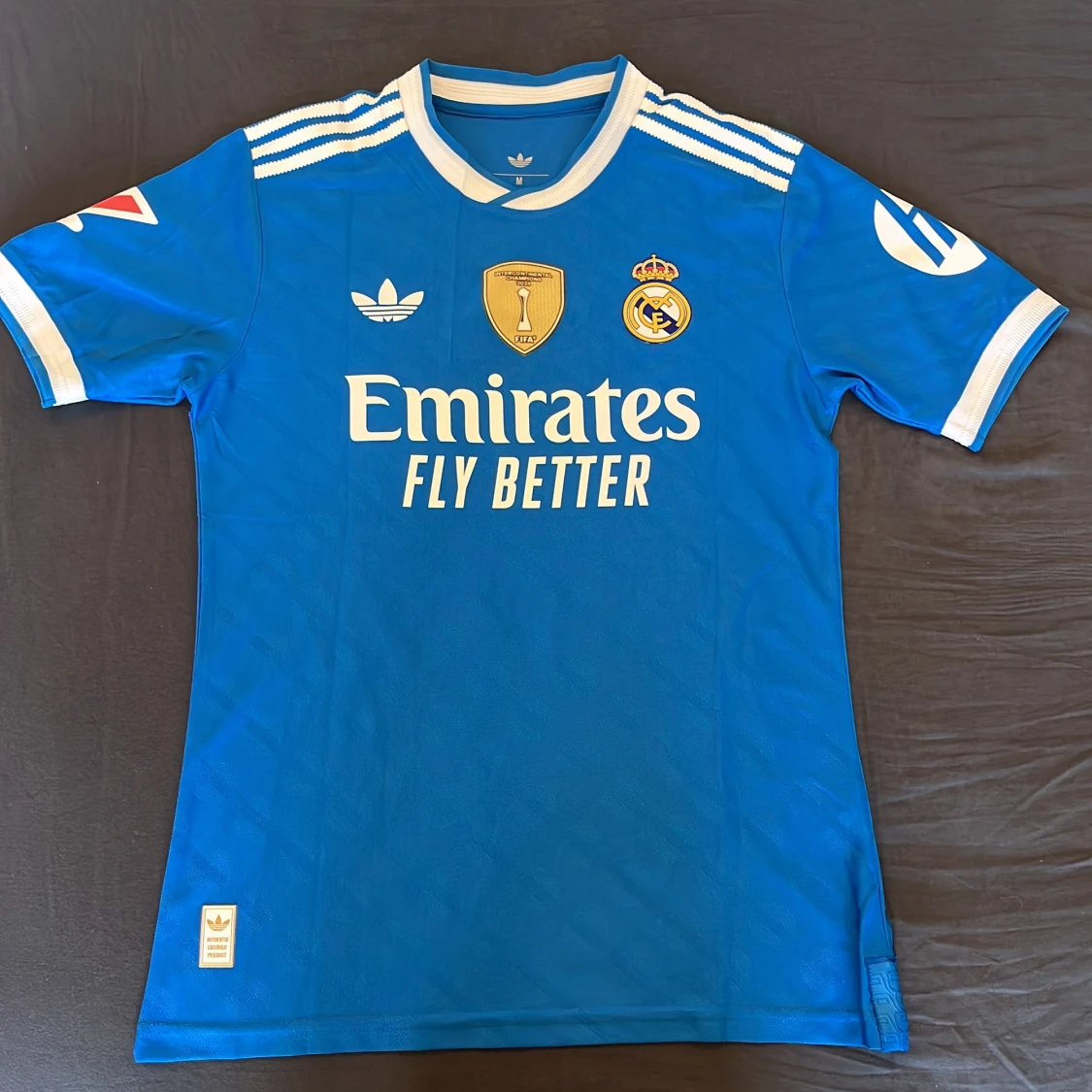 Real Madrid Mbappé 10 blå Adidas tröja