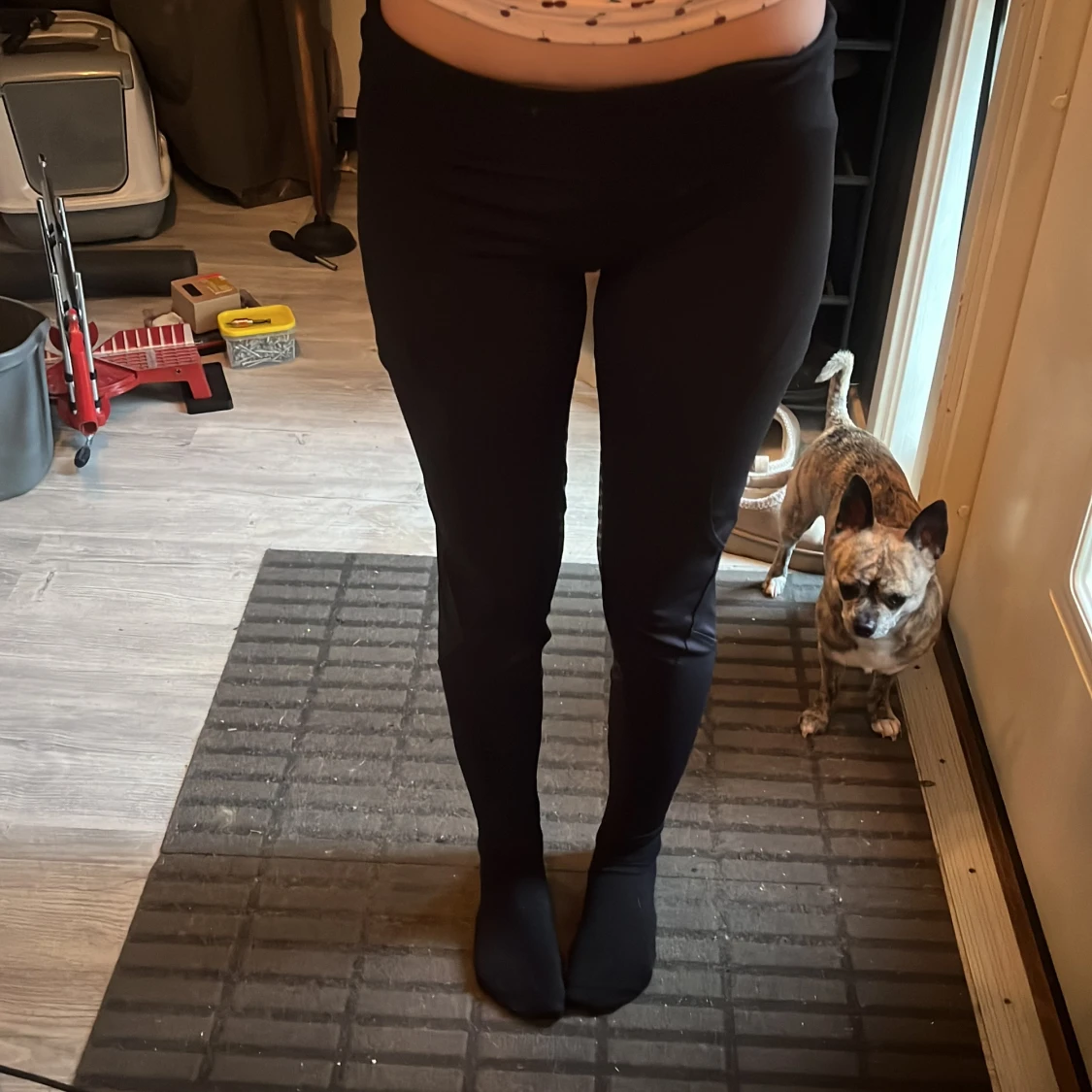 Svarta tighta högmidjade ridbyxor - 2