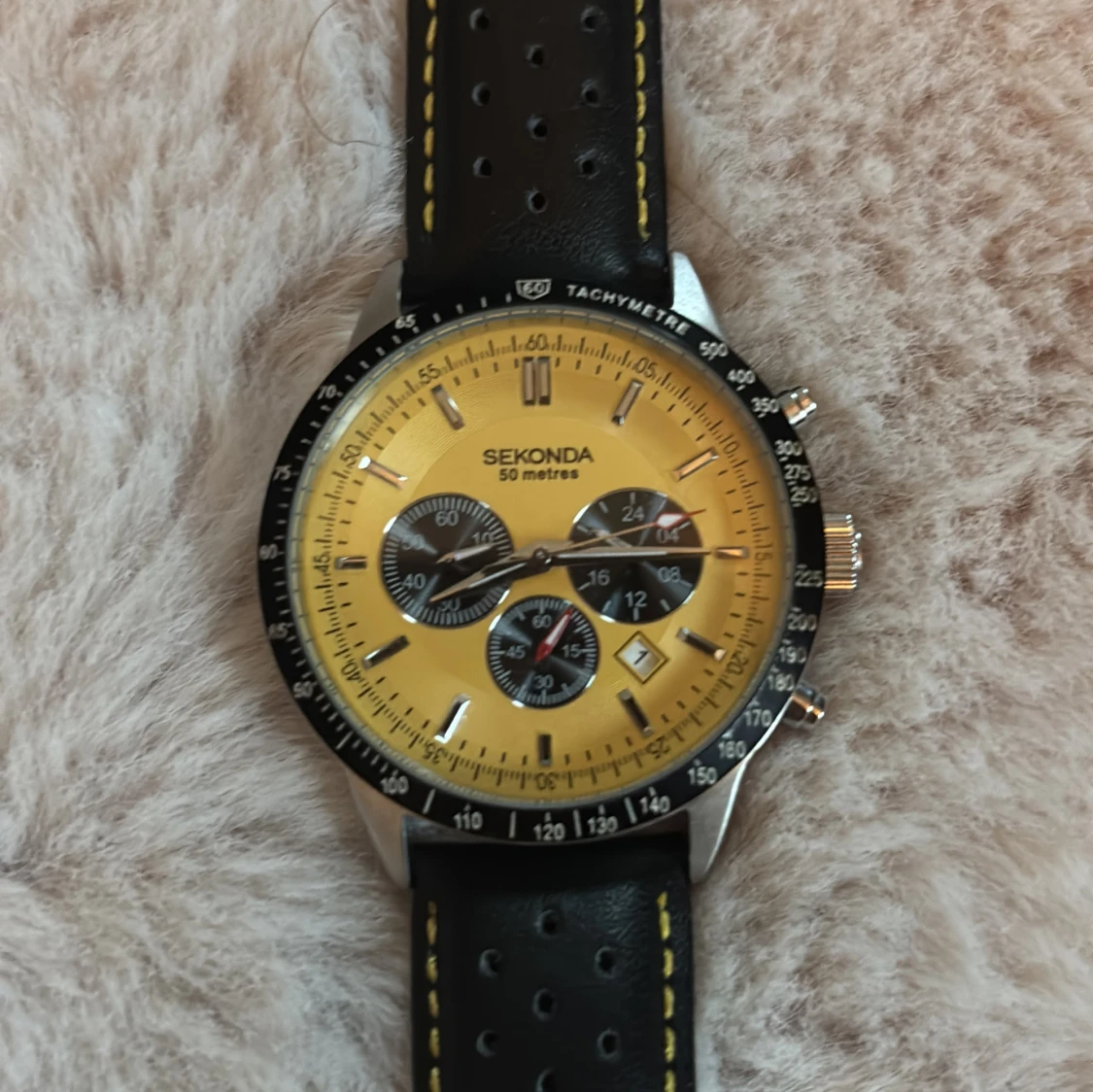 Sekonda gul kronografklocka - 1