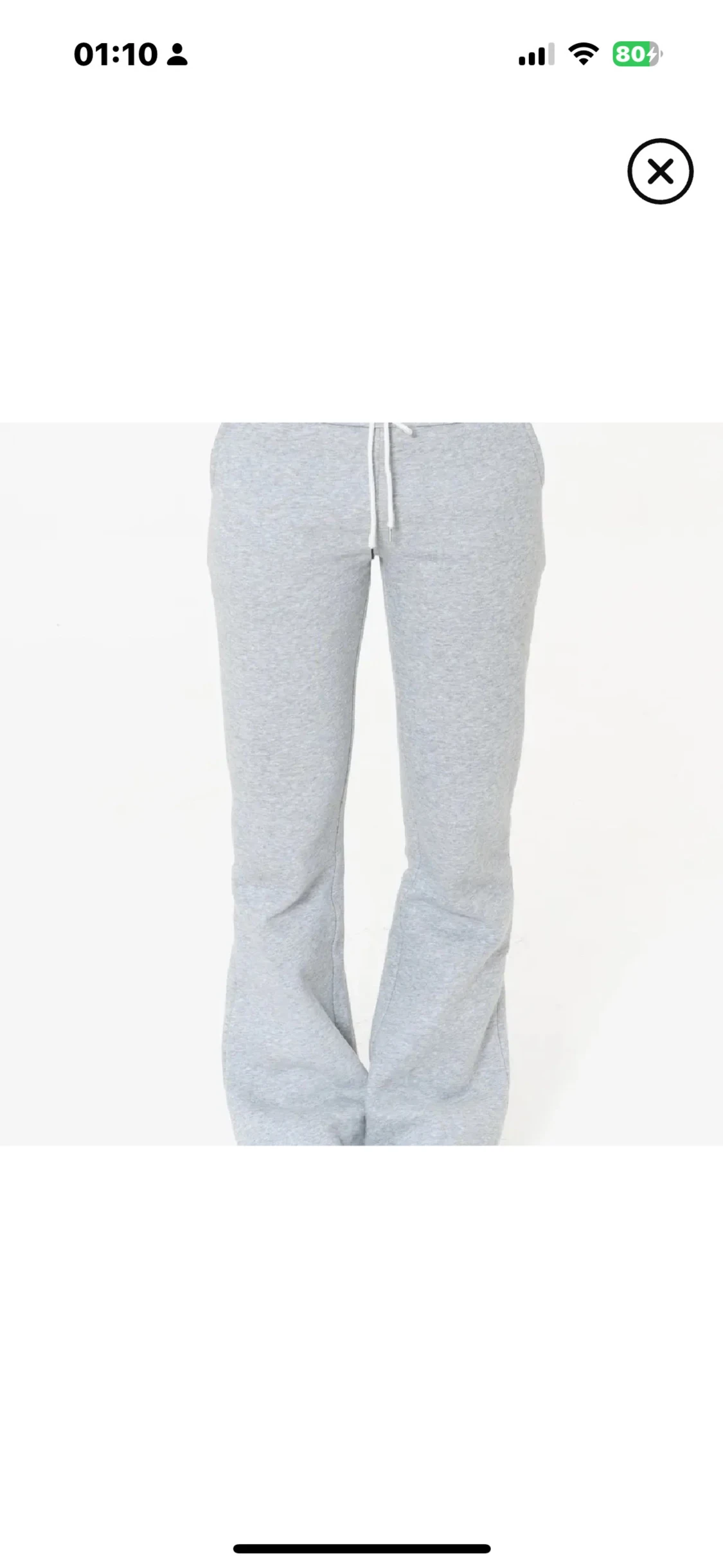 Grå bootcut mjukisbyxor