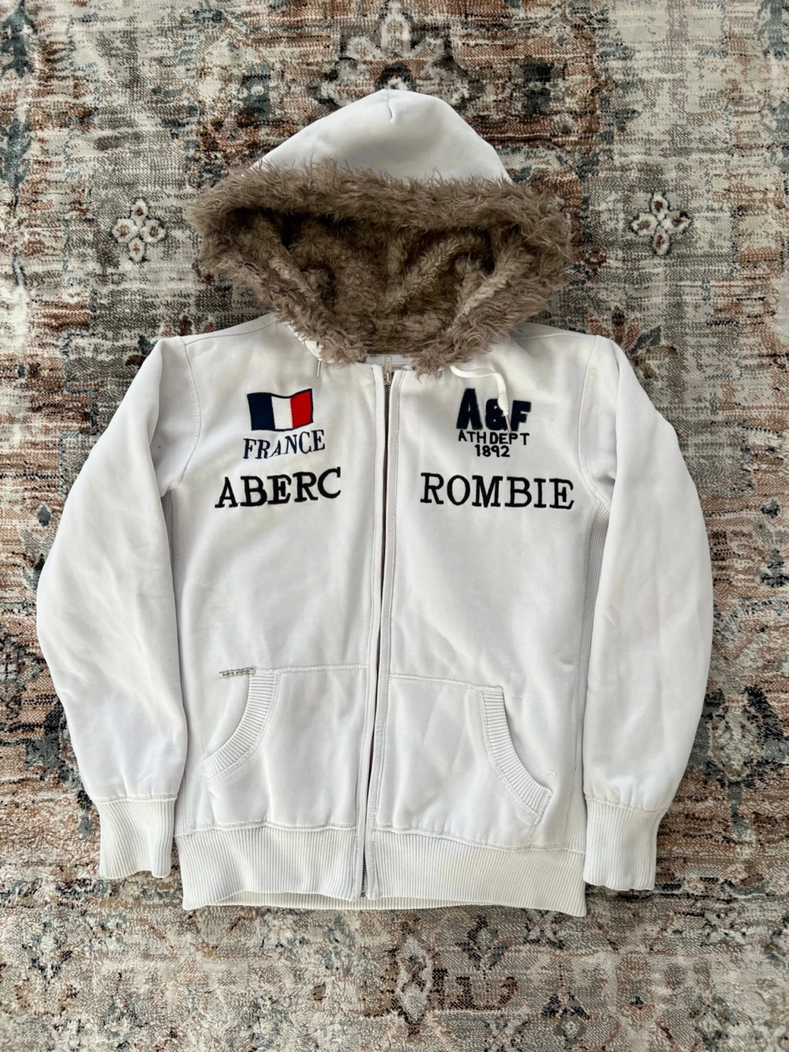 Abercrombie fitch cardigan med päls  - 1