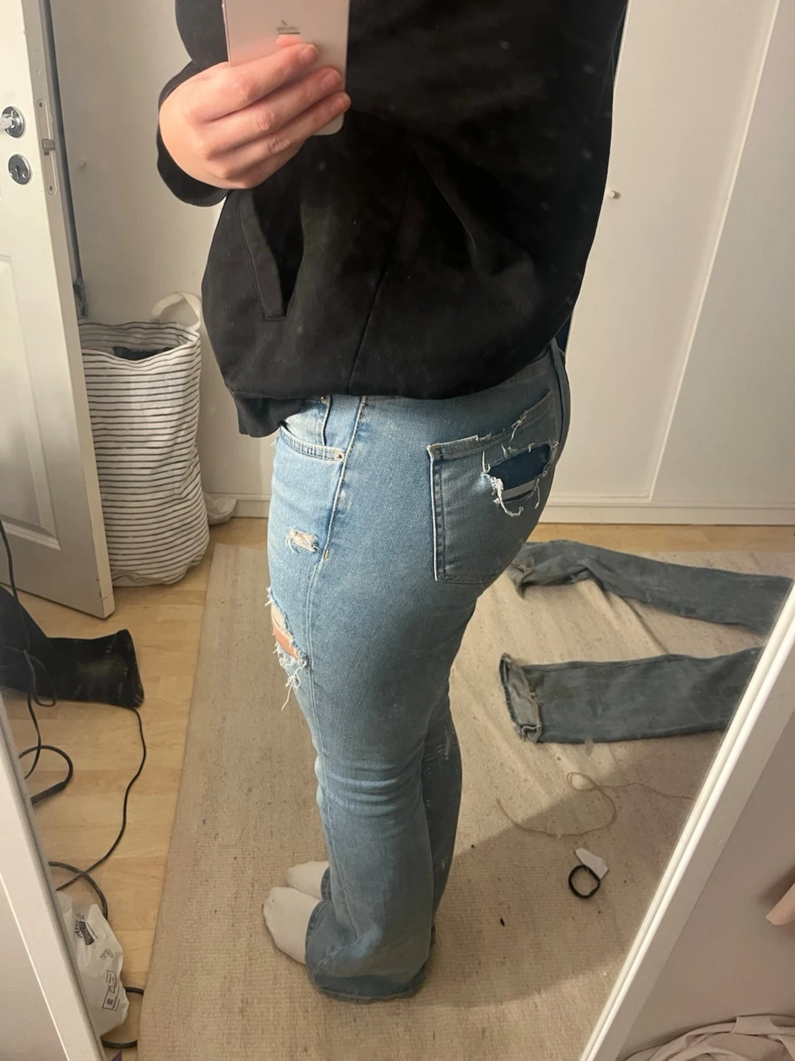 Ljusblå bootcut jeans från 157 - 1
