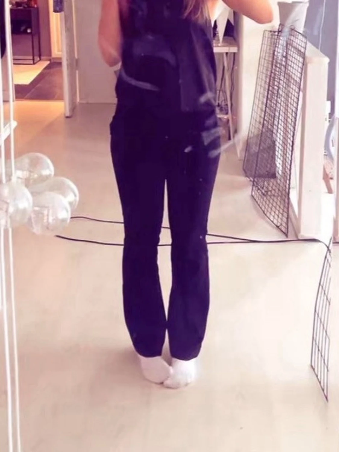 Svarta bootcut kostymbyxor - 1