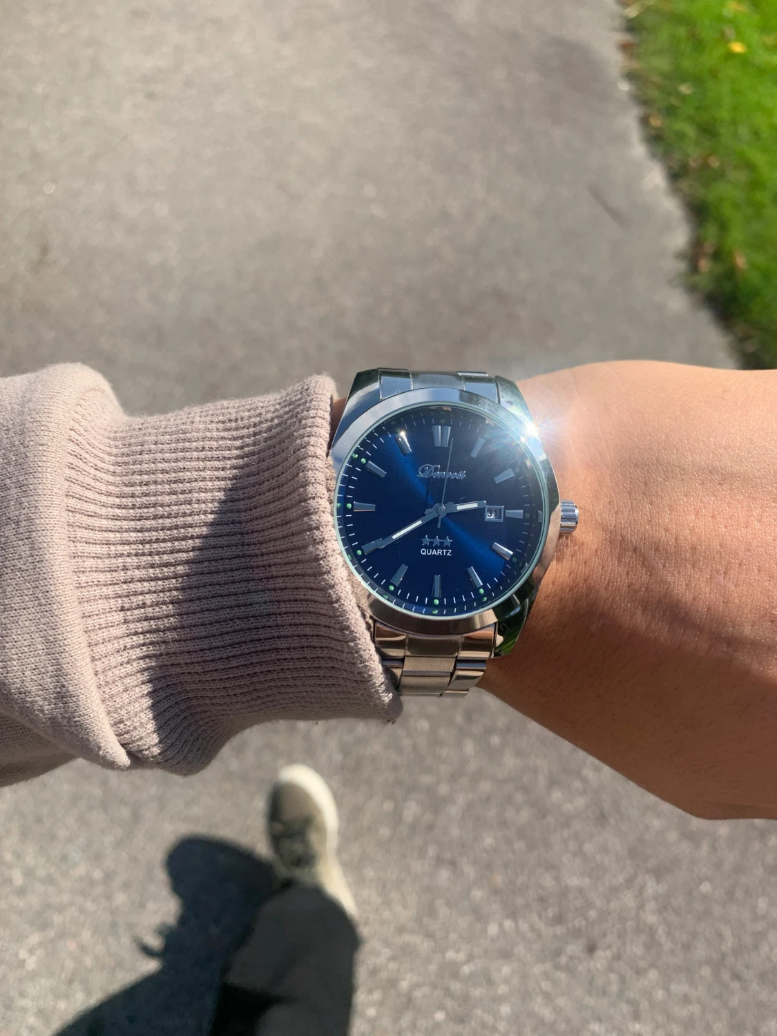 Blå klocka från Doventi med stållänk - 2