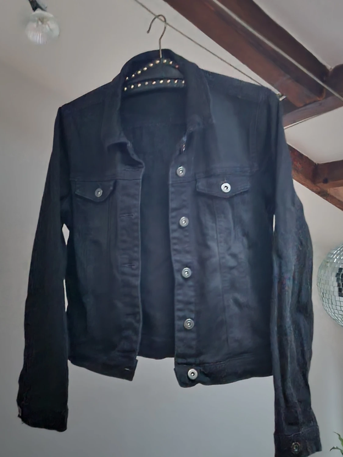 Black denim jacket - 1