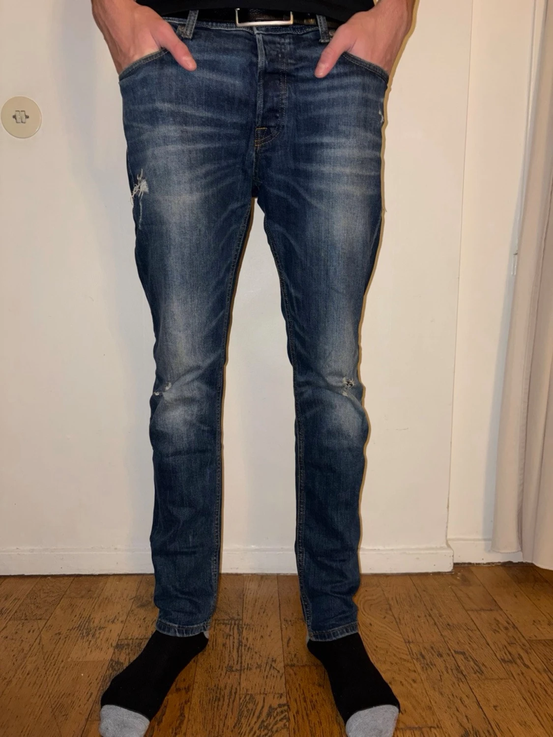 Blå slim fit jeans från Jack & Jones