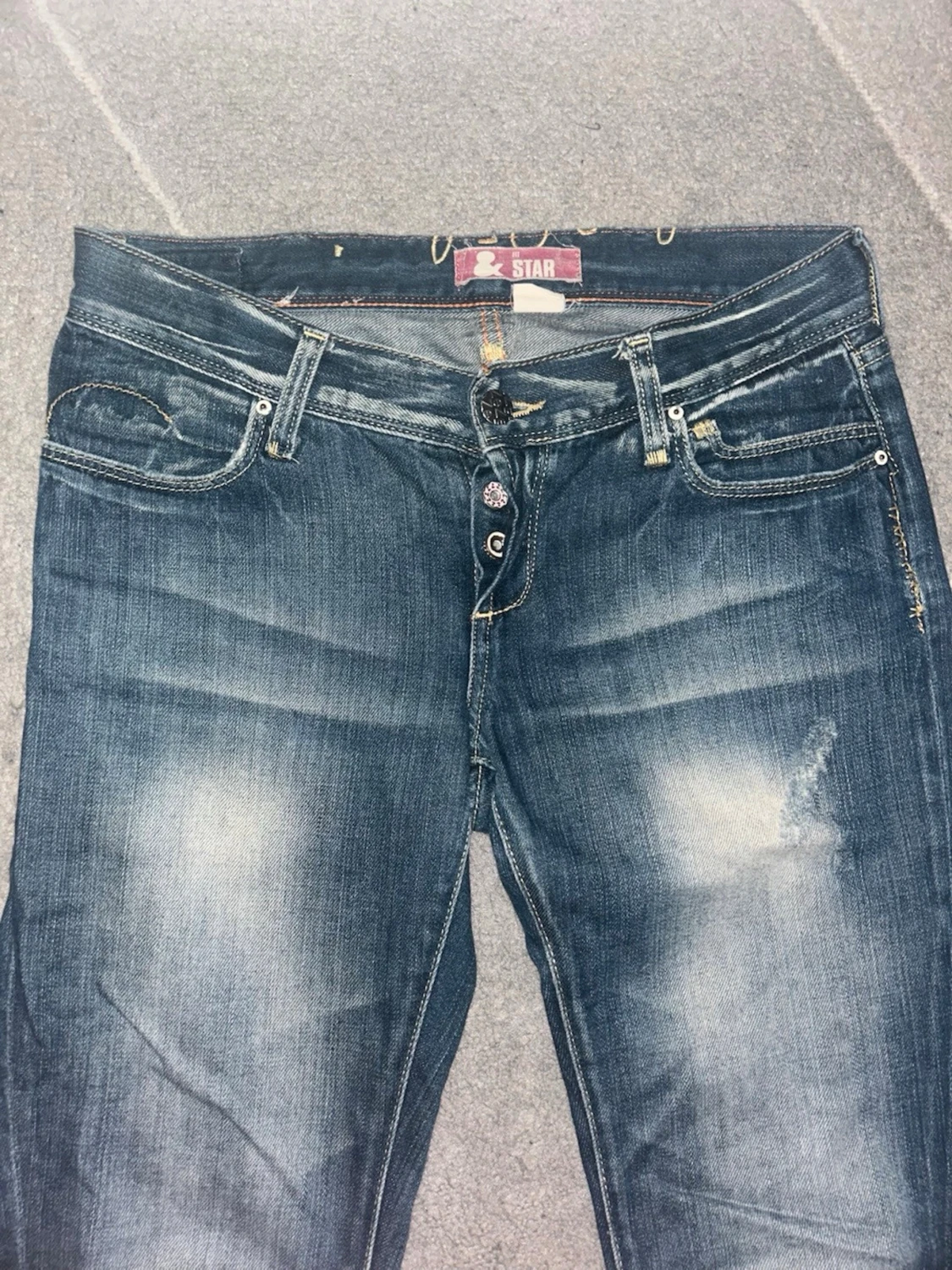 Blå jeans från X-Star med slitningar - 1