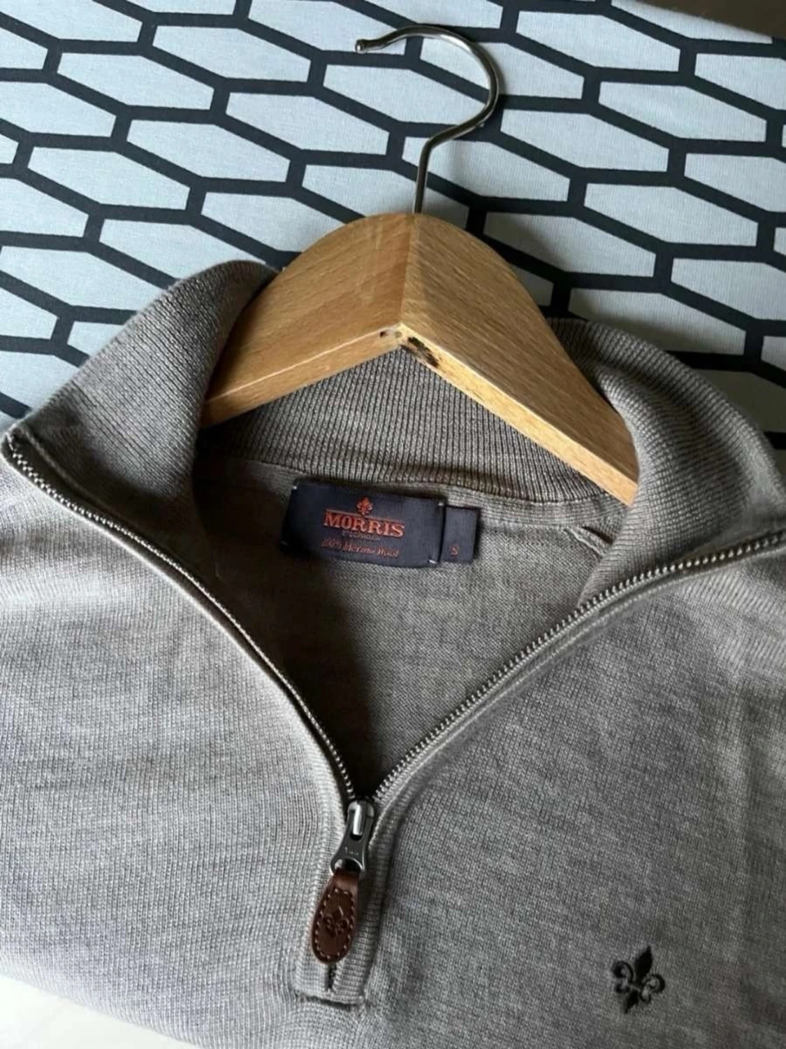 Beige halvziptröja från Morris - 1