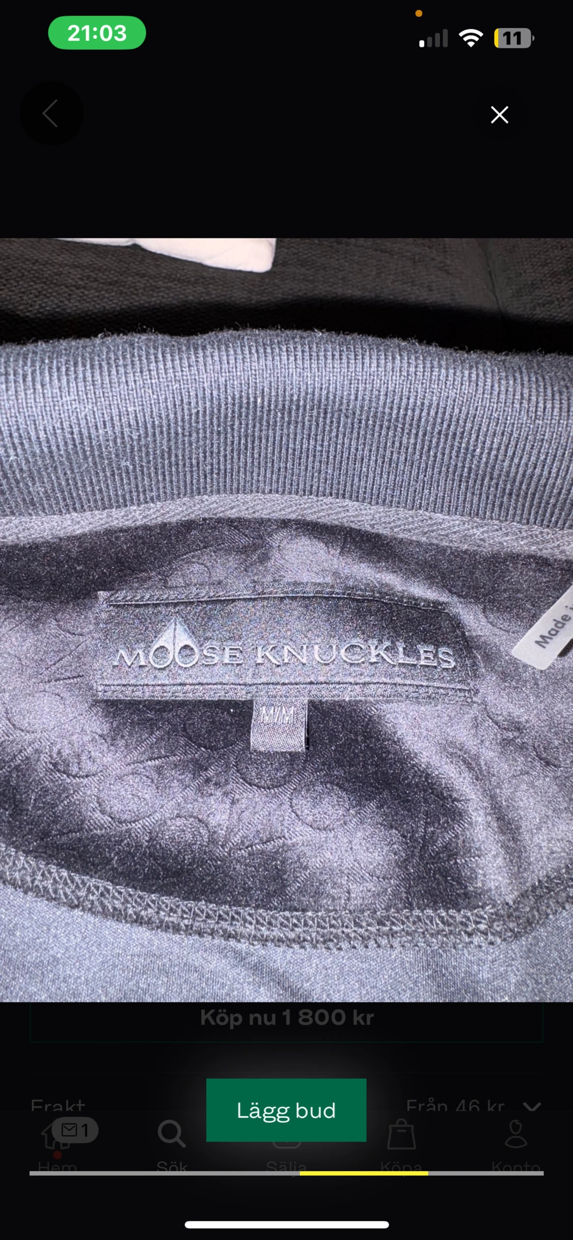 Moose knuckles svart jacka  - 2