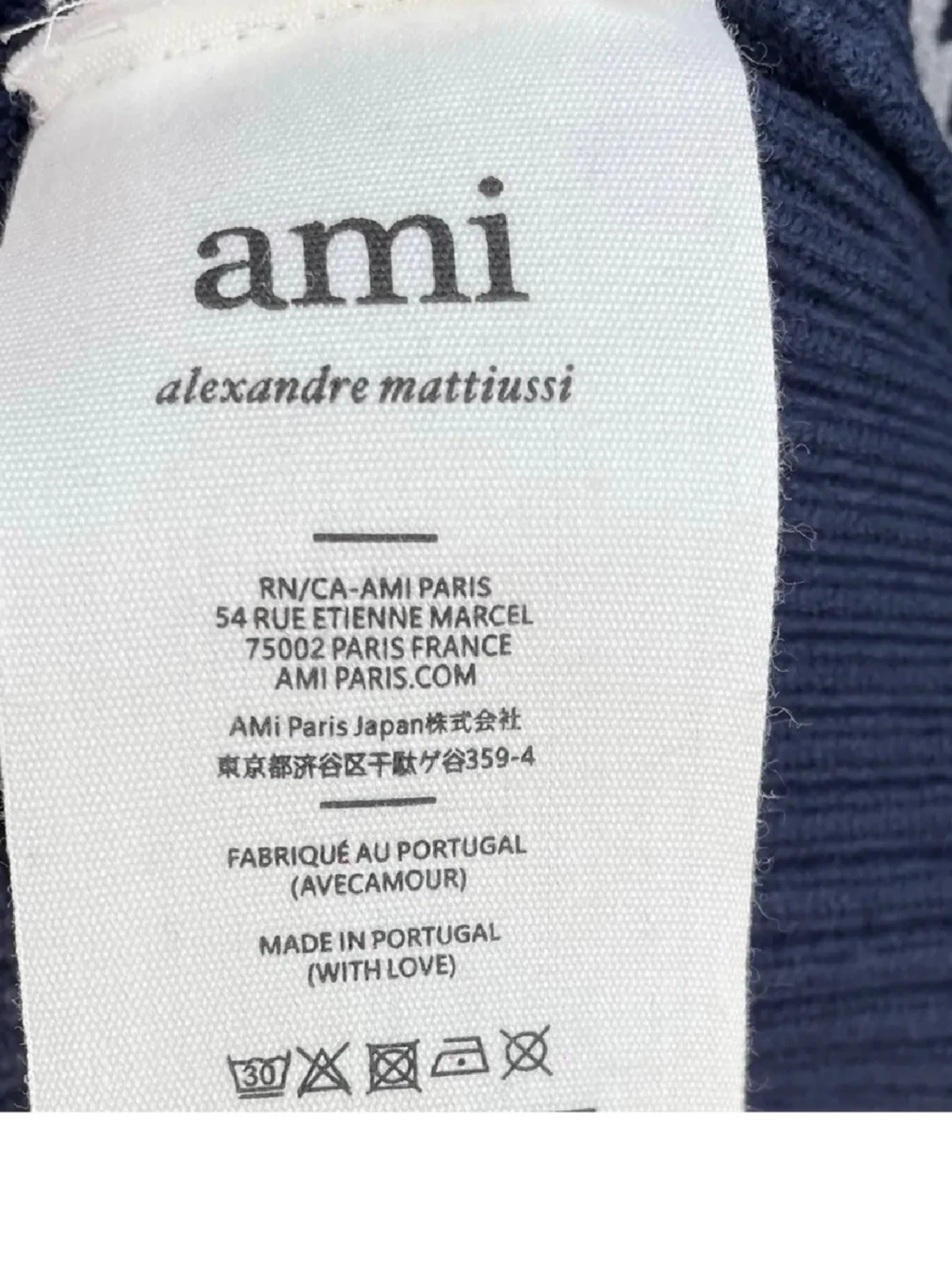 Mörkblå stickad tröja från Ami - 4