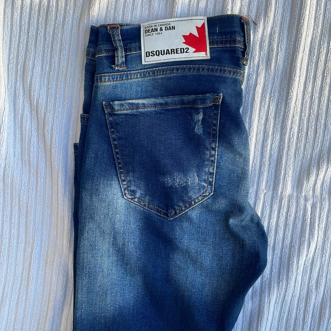 Dsquared2 blå slitna jeans - 3