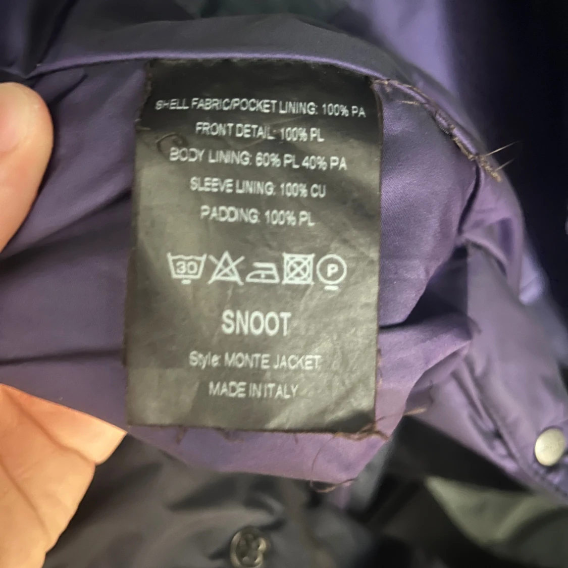 Mörkblå quiltad jacka från Snoot - 4