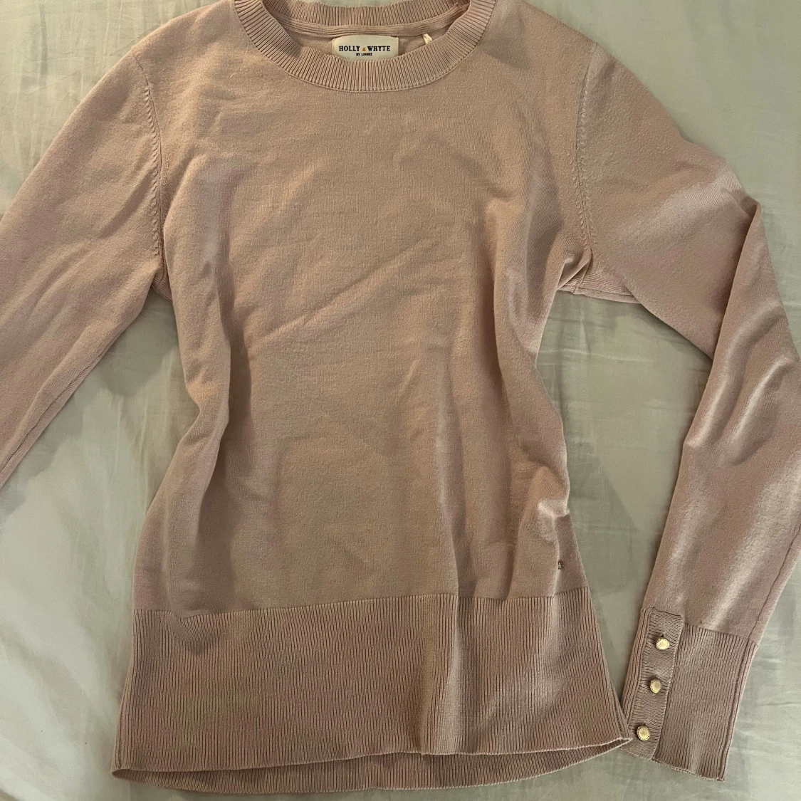 Ljusrosa stickad tröja Holly & Whyte (Lindex)