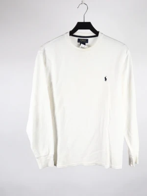 Vit långärmad tröja från Polo Ralph Lauren - Mycket gott skick Storlek S