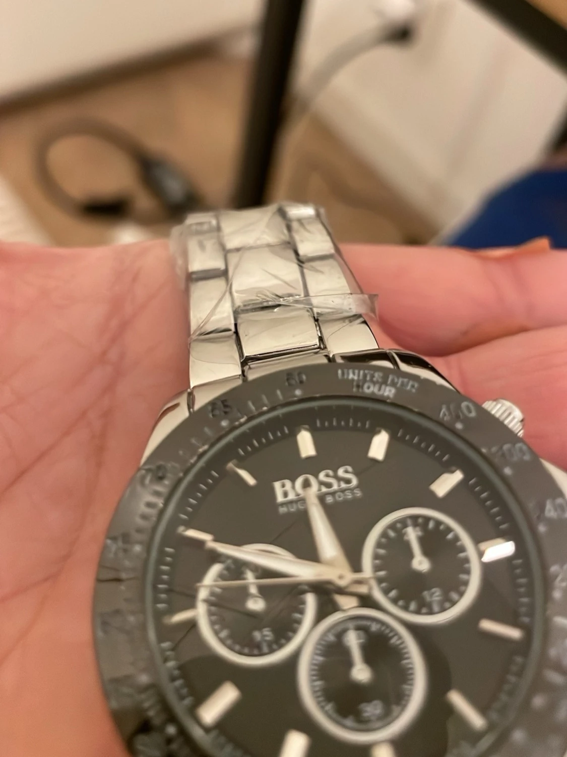 Silverfärgad Hugo Boss klocka