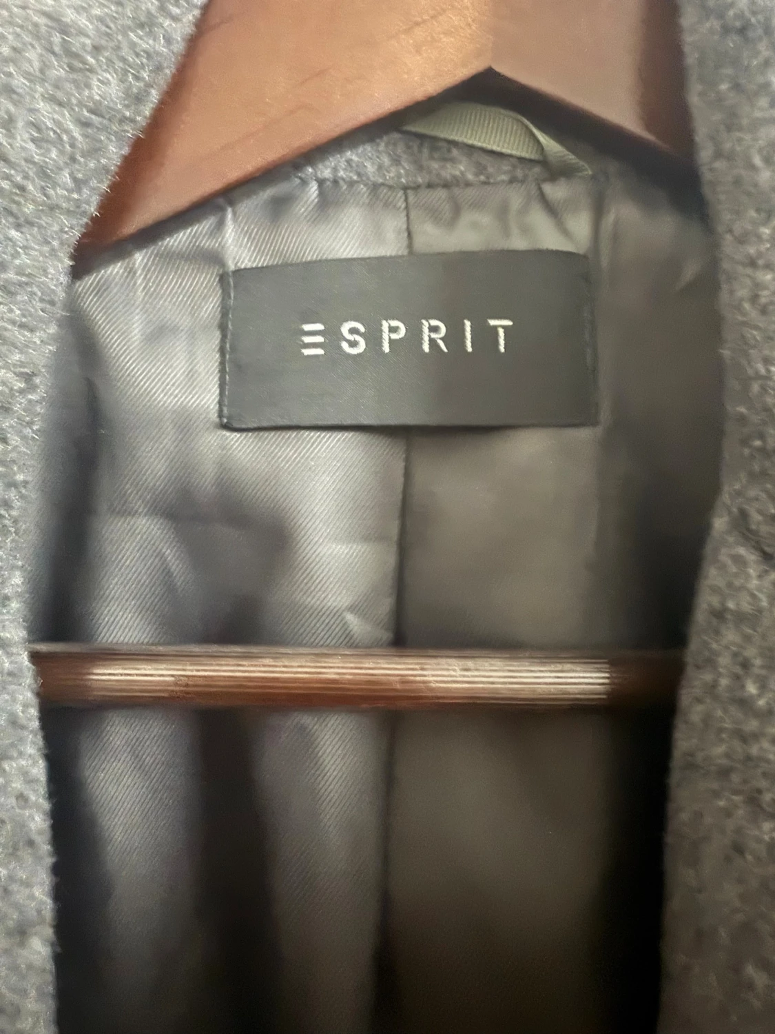 Grå kappa från Esprit i ullmix - 2