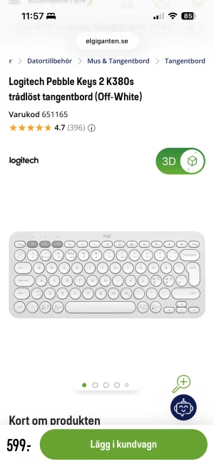 Snyggt och praktiskt tangentbord - Ett Stilrent och kompakt trådlöst tangentbord i färgen Off-White. Aldrig använd, nyskick och i sin orginalförpacking. Nypris 599. Passar till Windows, macOS, iPadOS, iOS, Android, ChromeOS och Linux. Bluetooth-anslutning, tyst skrivupplevelse och smidig växling mellan enheter. Passar perfekt till plugg och sköna tangenter.