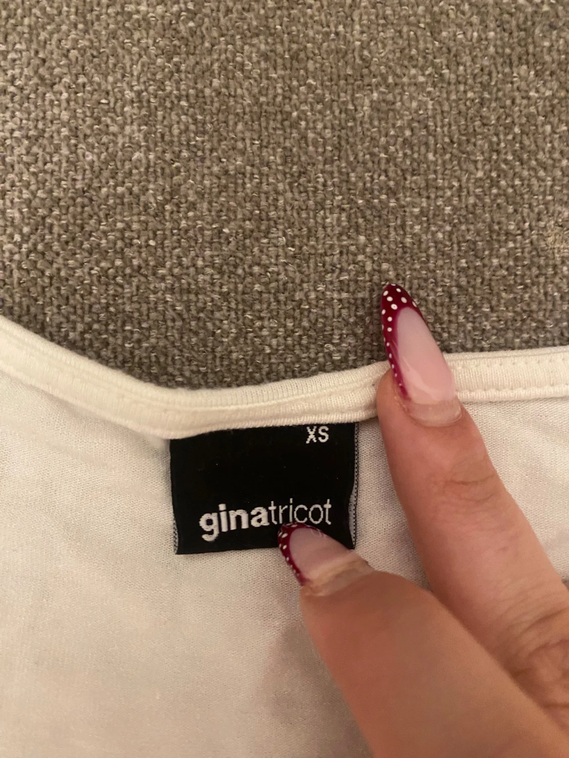 Vit långärmad croppad topp - 4