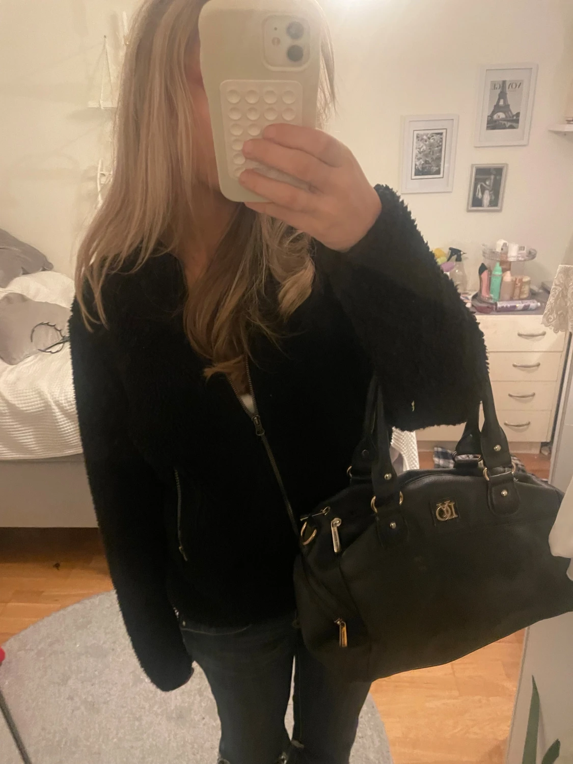 Svart teddyjacka  - 2