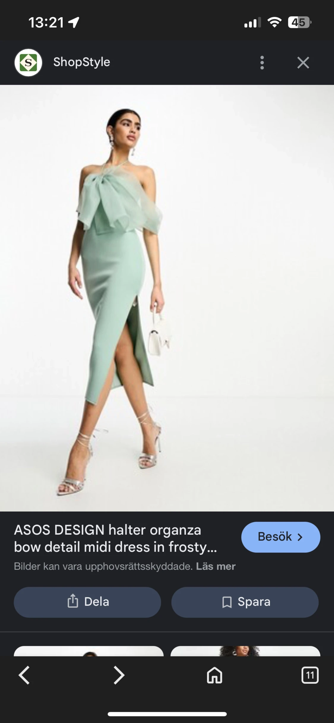 Grön festklänning - Asos - 3