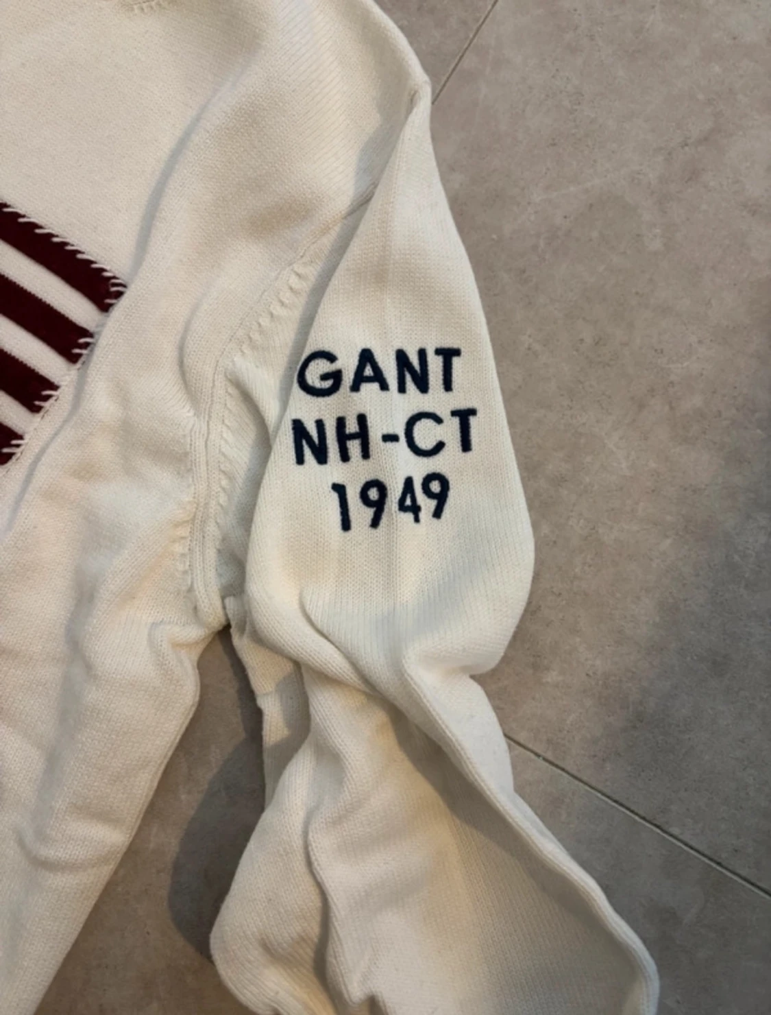 Vit stickad tröja från GANT - 1