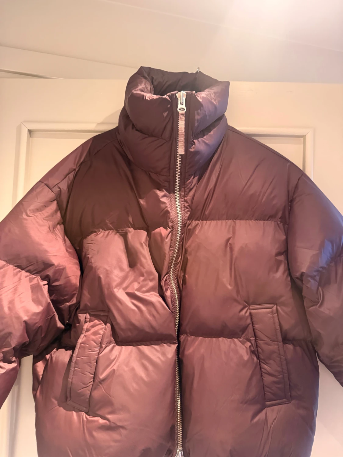 Vinröd pufferjacka Second Female - 1