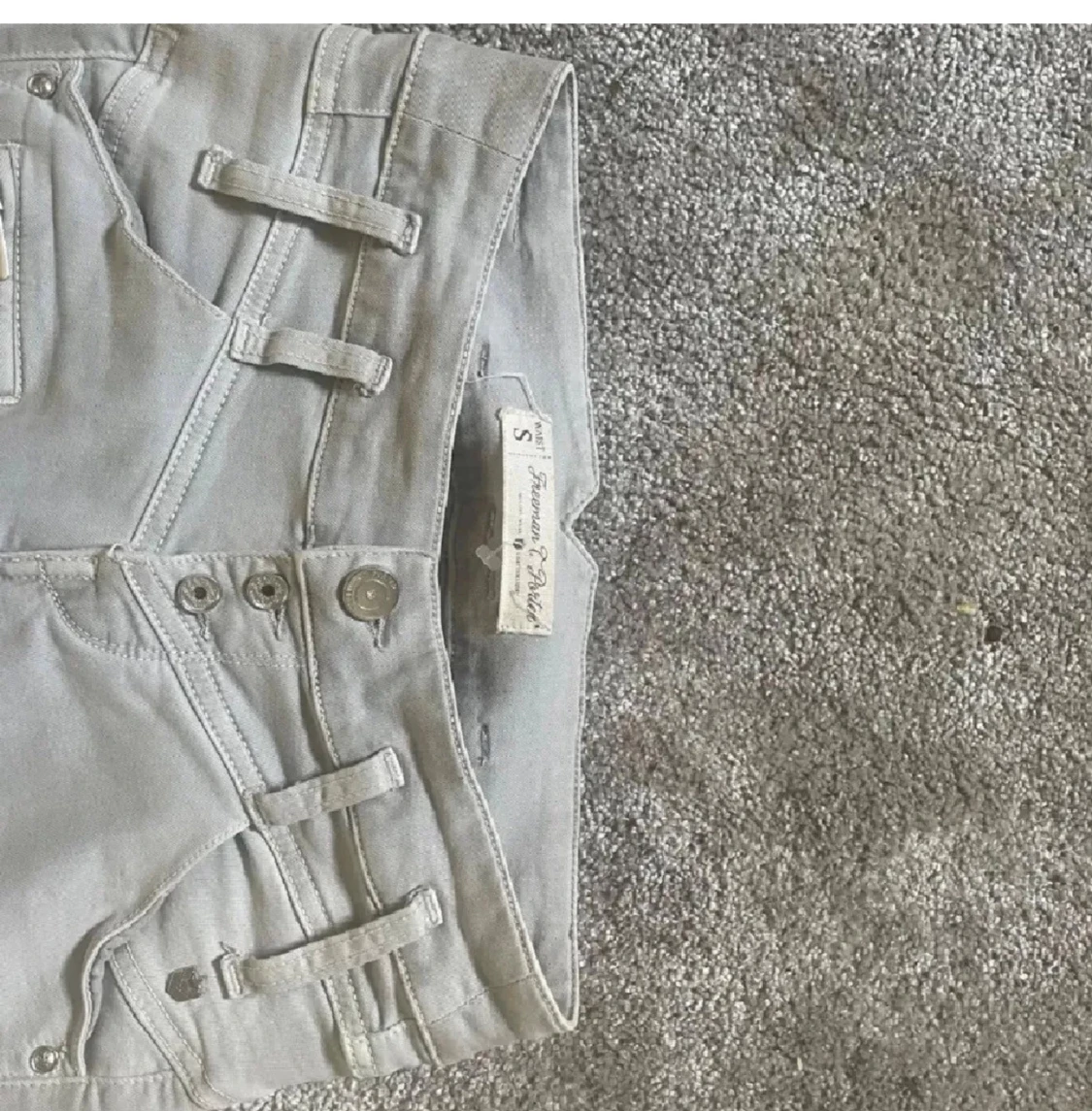 Grå Freeman T. Porter byxor med dragkedjor - 2