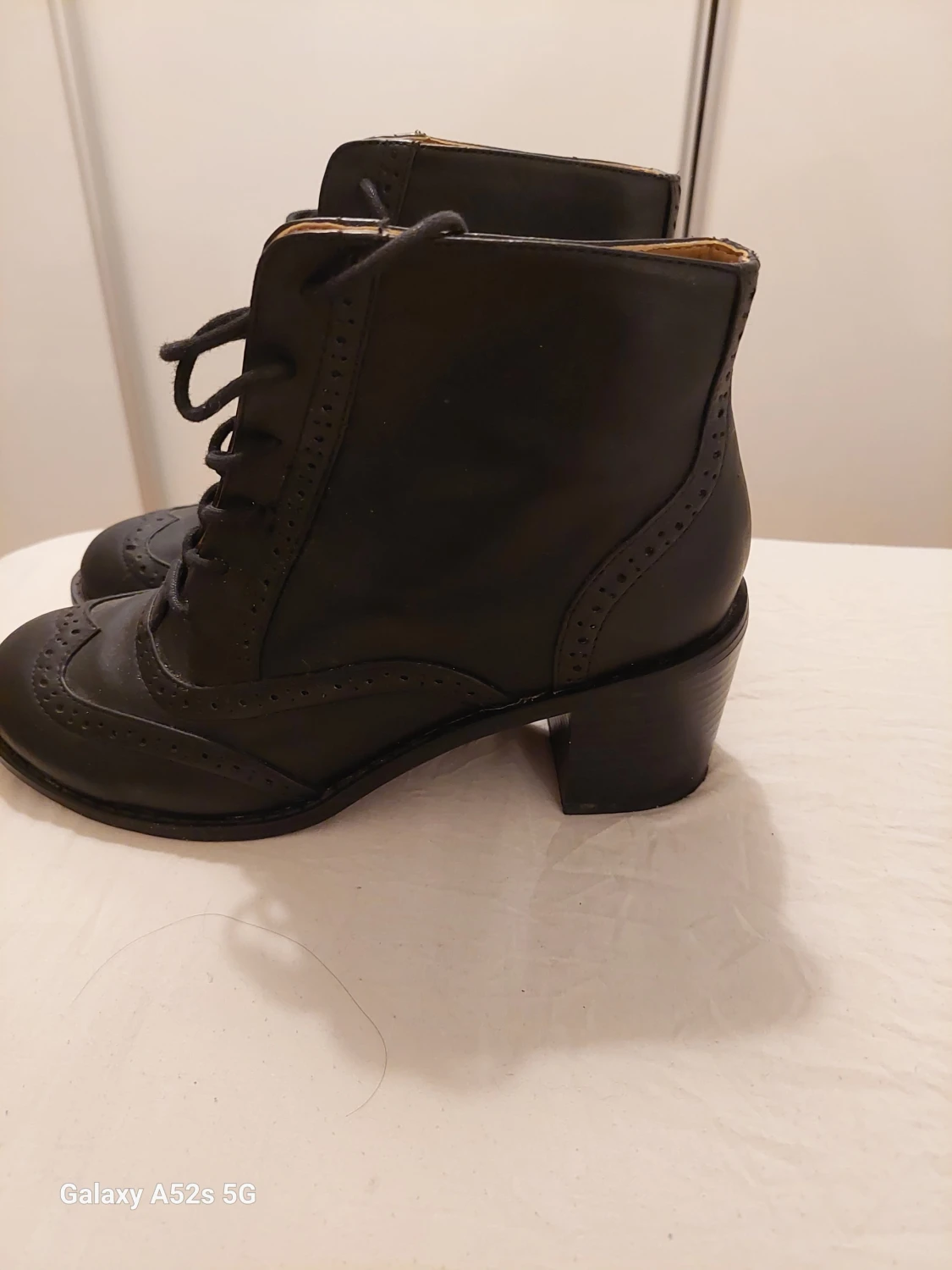 Svarta brogue boots från Ellos, strl 37 - 1