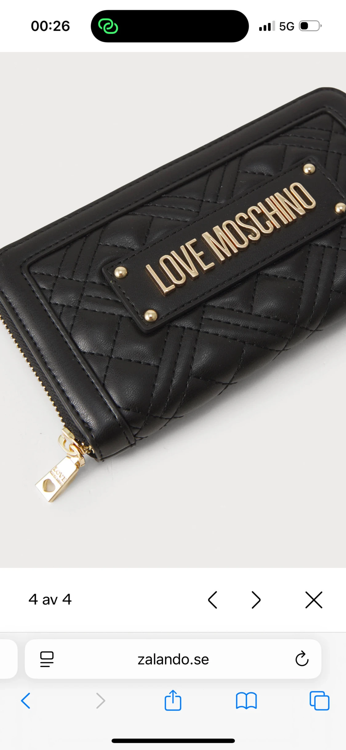 Svart quiltad plånbok Love Moschino - 3