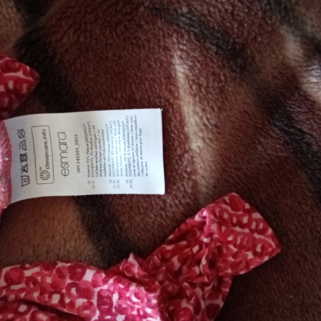 Röd leopardmönstrad långärmad tröja Esmara - 2