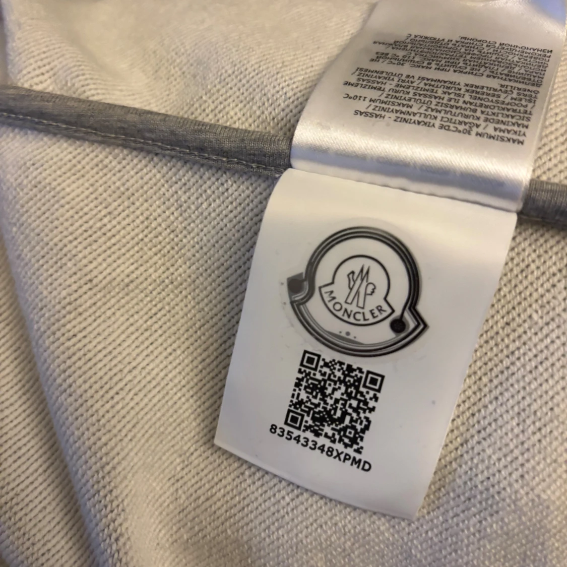 Grå Moncler hoodie med dragkedja - 4