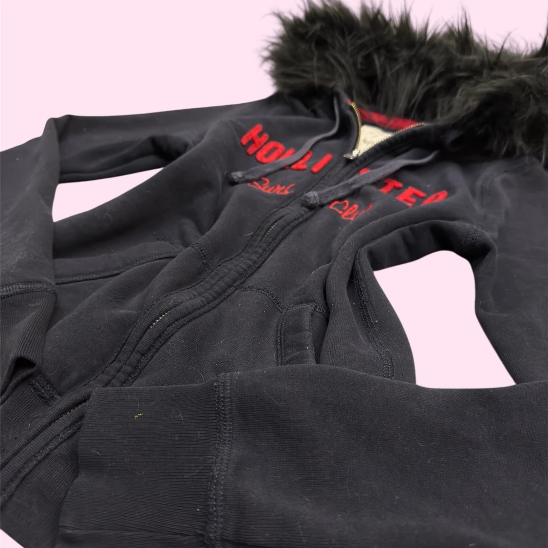 Hollister fur hoodie - 1