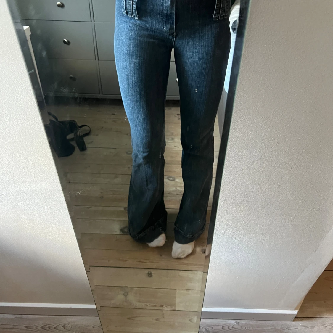 bootcut jeans med hög midja - 1