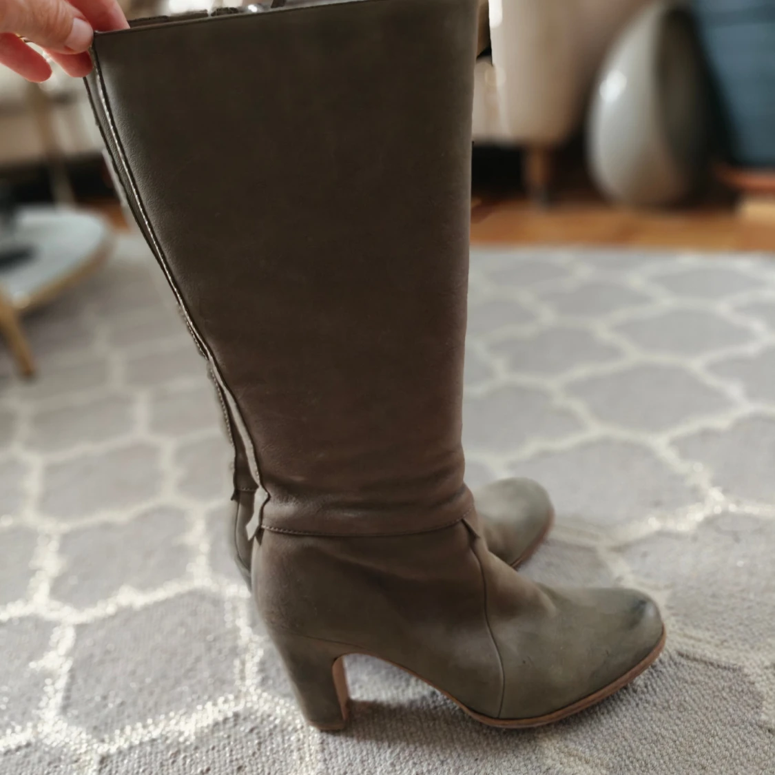 Gröna mocka stövlar Ecco strl 41