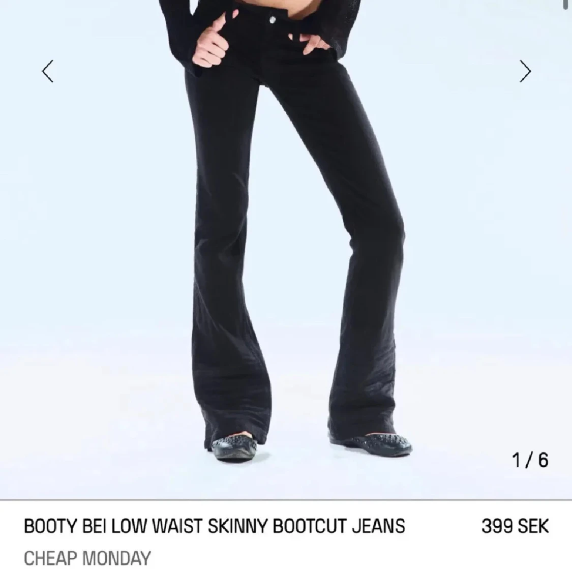 Svarta bootcut jeans från Cheap Monday