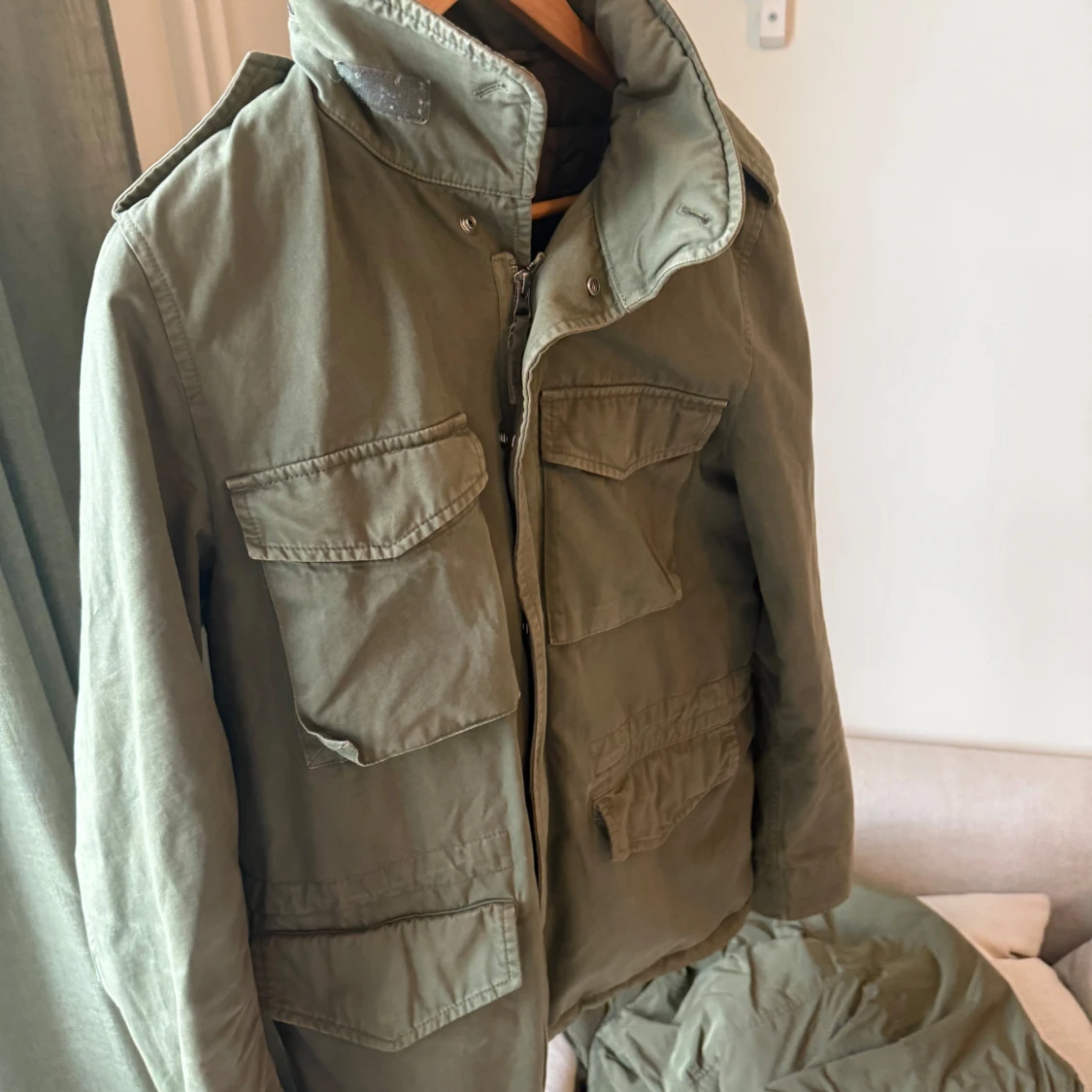 Aspesi Cotton Minifield Jacket Sage Green (S) - 1