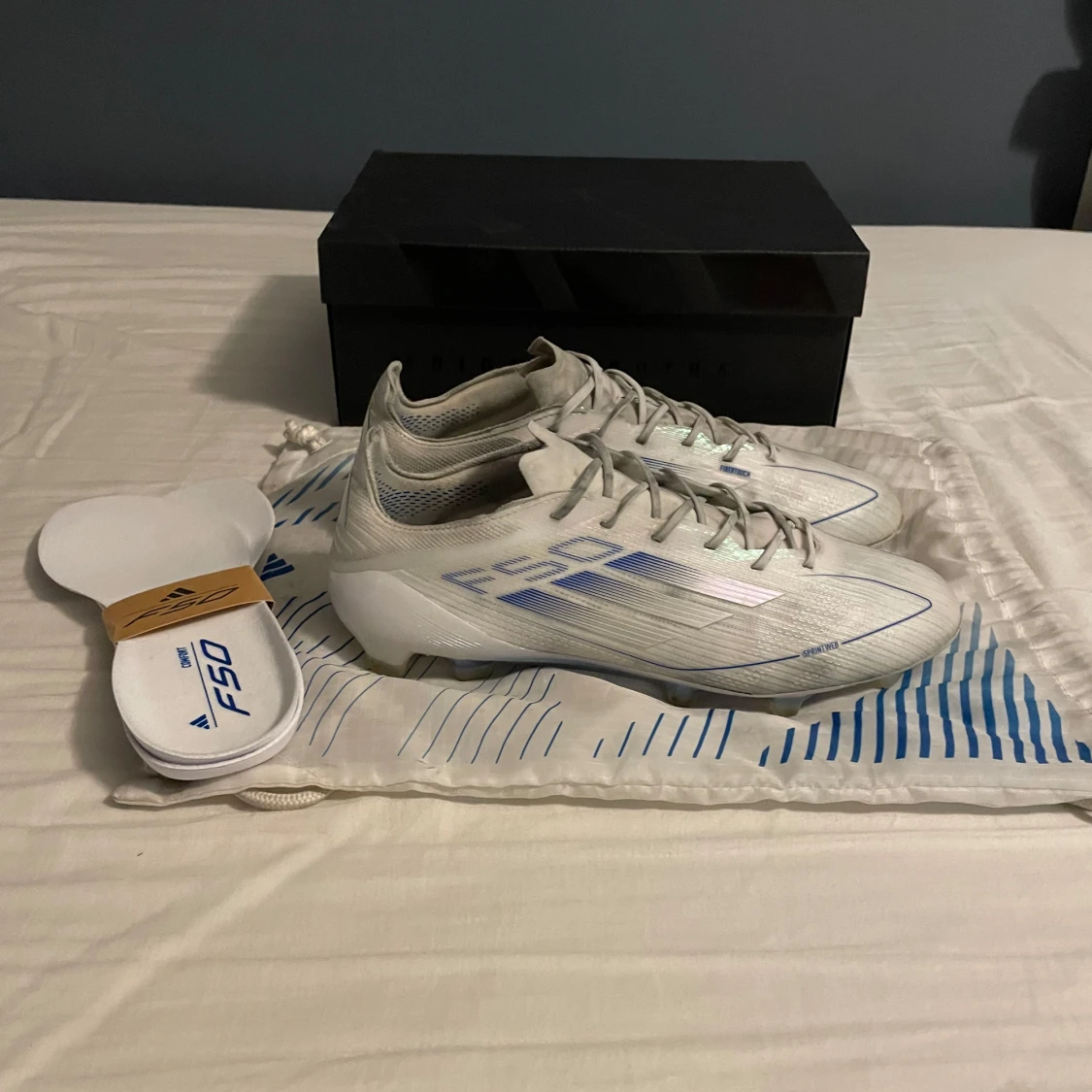 Adidas F50 Elite FG fotbollsskor vit/blå