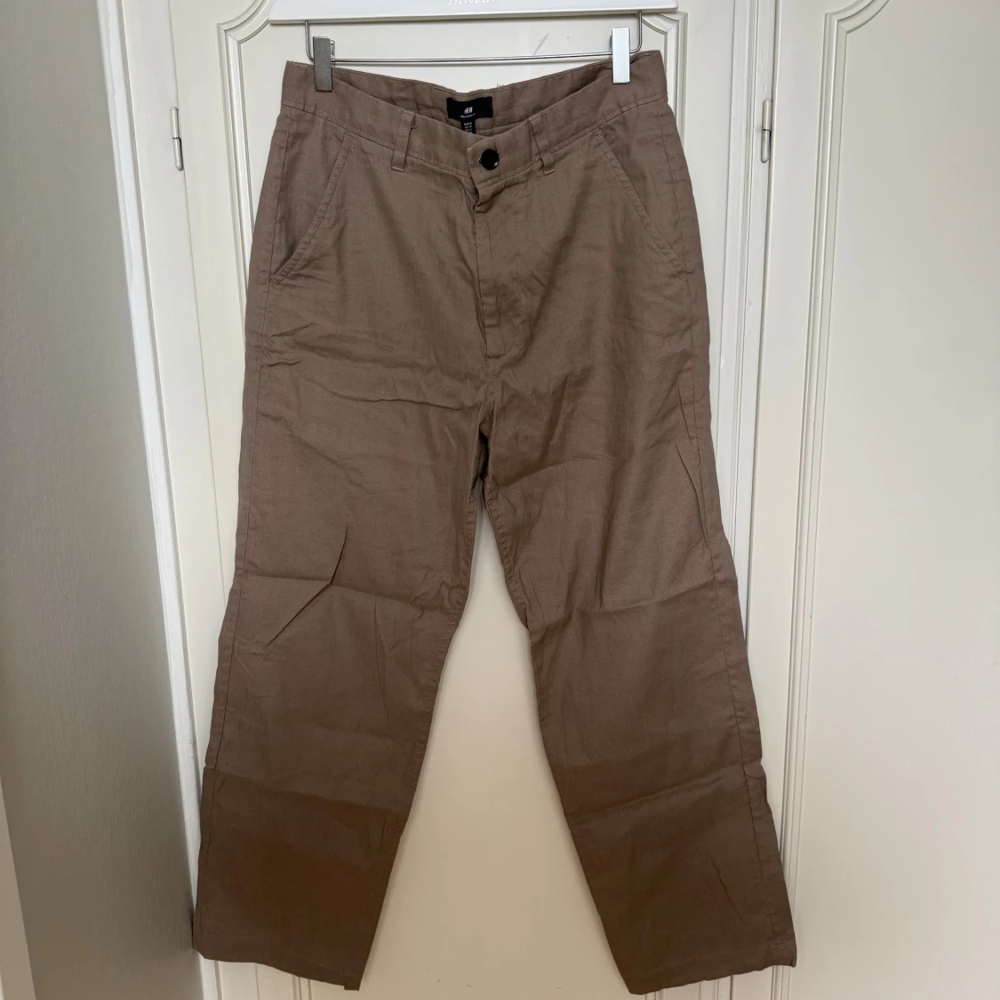Beige linne byxor från H&M 
