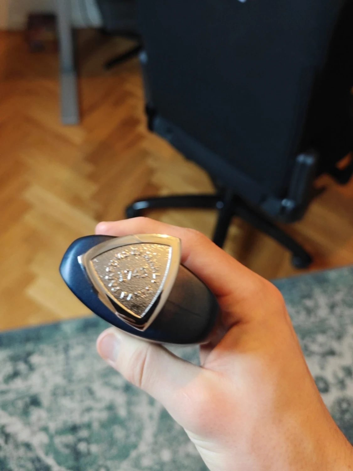 Elegant blå parfymflaska - 3