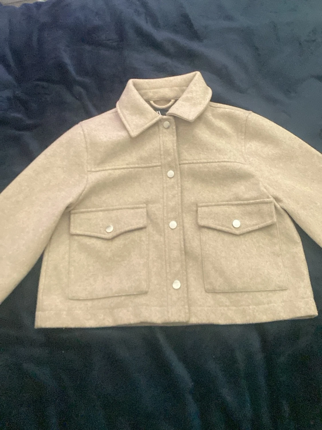 Beige jacka från Zara i ullmix