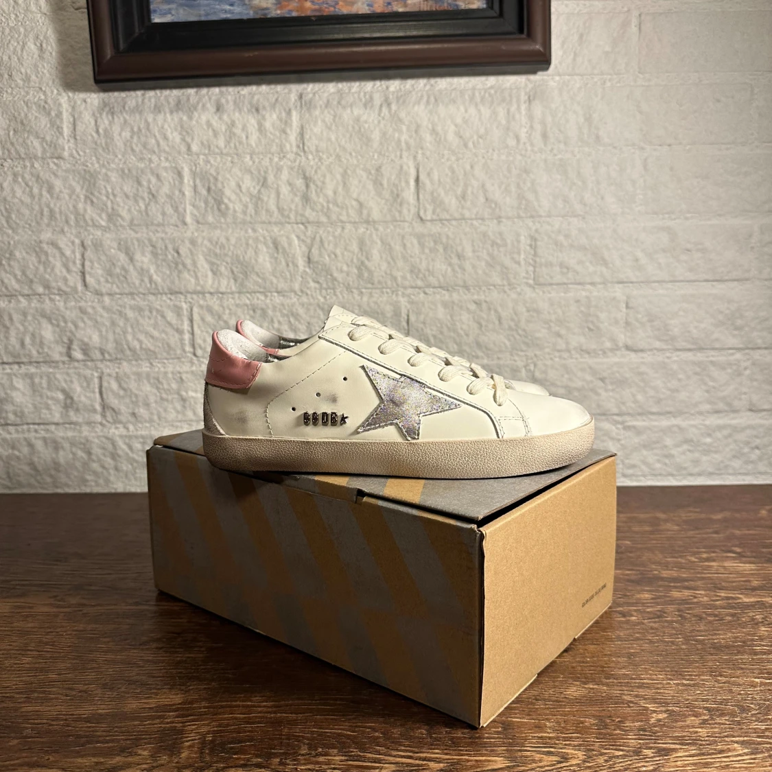 Golden Goose Superstar vit/rosa