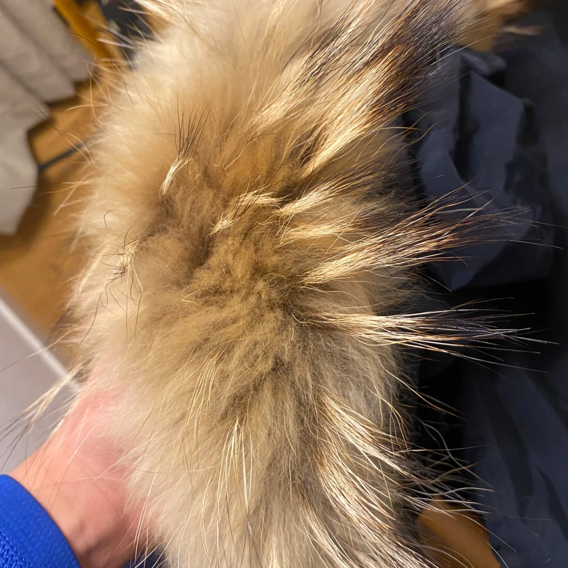 Svart parkas från Woolrich med päls - 2