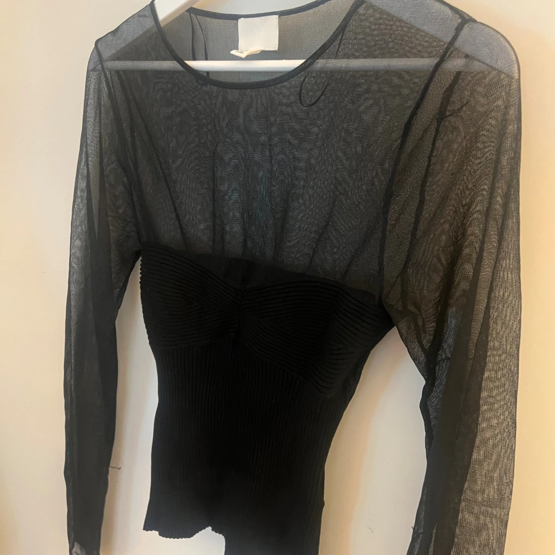Svart mesh topp från H&M