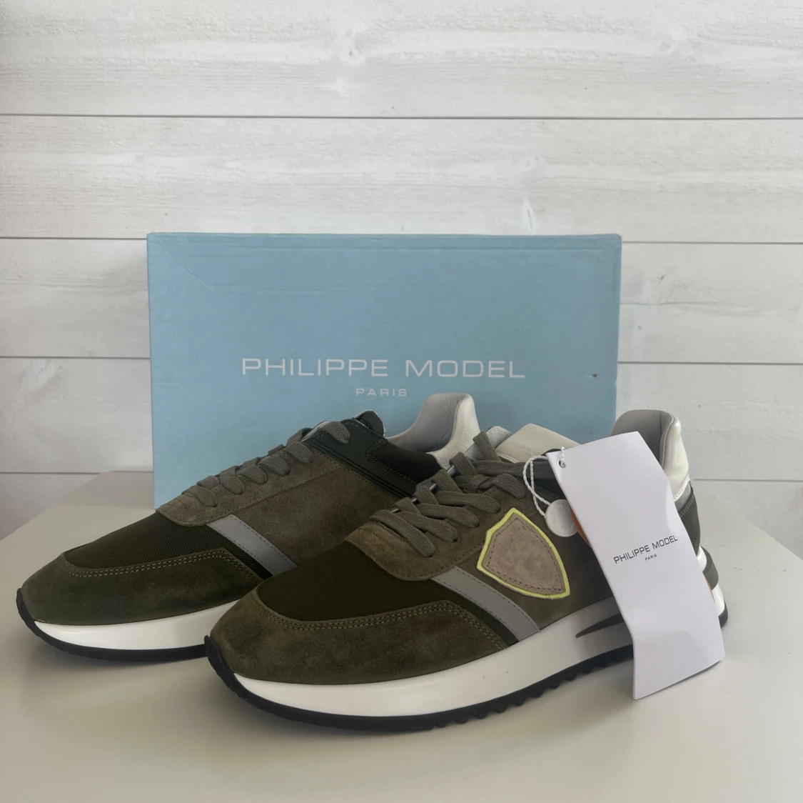 Gröna/Kaki Philippe model skor (HELT NYA)