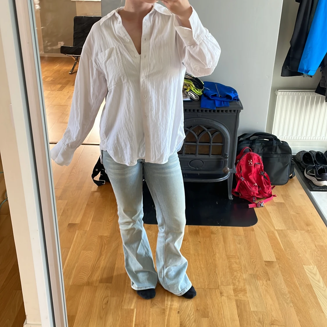 Vit skjorta från Kappahl i linne XS - 1