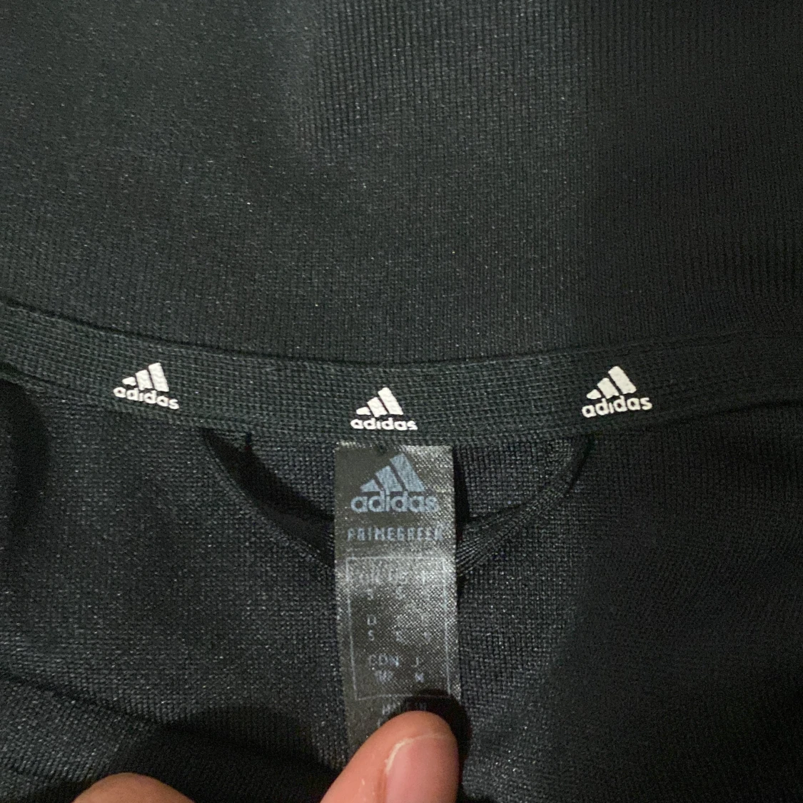 Svart Adidas track jacket med vita ränder - 3