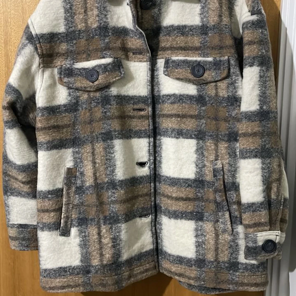 Rutig overshirt jacka från Zara