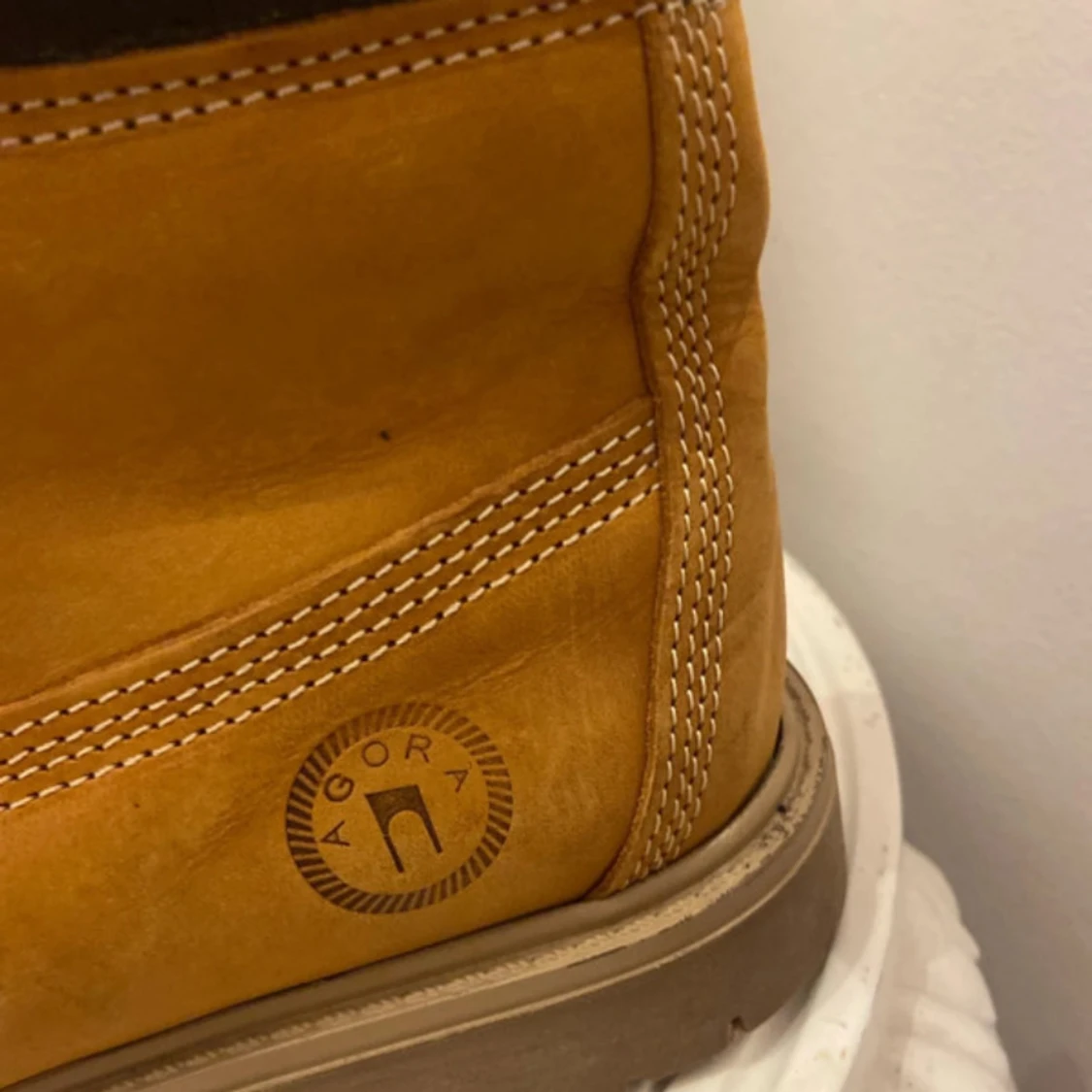 Gula boots från Agora i mocka - 1